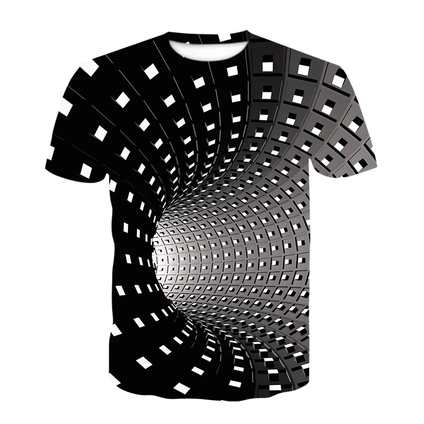 

New Swirl Short Sleeve T-shirt Summer Mens T-shirt Mens Casual Top 3DT-Shirts Fashion O-Neck Shirt Large Size Streetwear