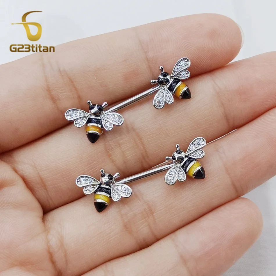 Кольца для сосков из титана и стали 14 г 2 шт