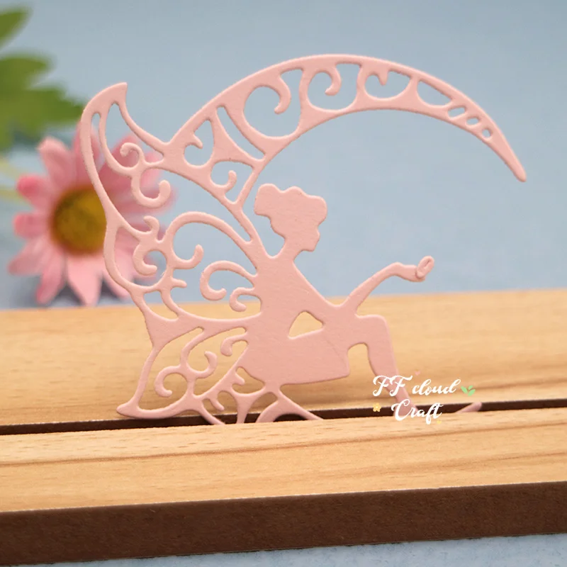 

Cutting Dies Moon Girl Scrapbook Paper Cutting DIY Album Cover Decorative Embossing Blade Punch Stencils