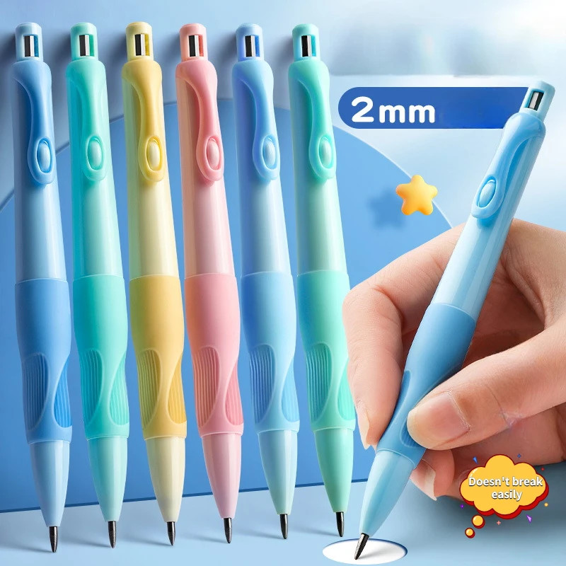 2.0mm Thick Core Student Pencil Children's Grip Correction For Kids Mechanical Pencils Cartoon