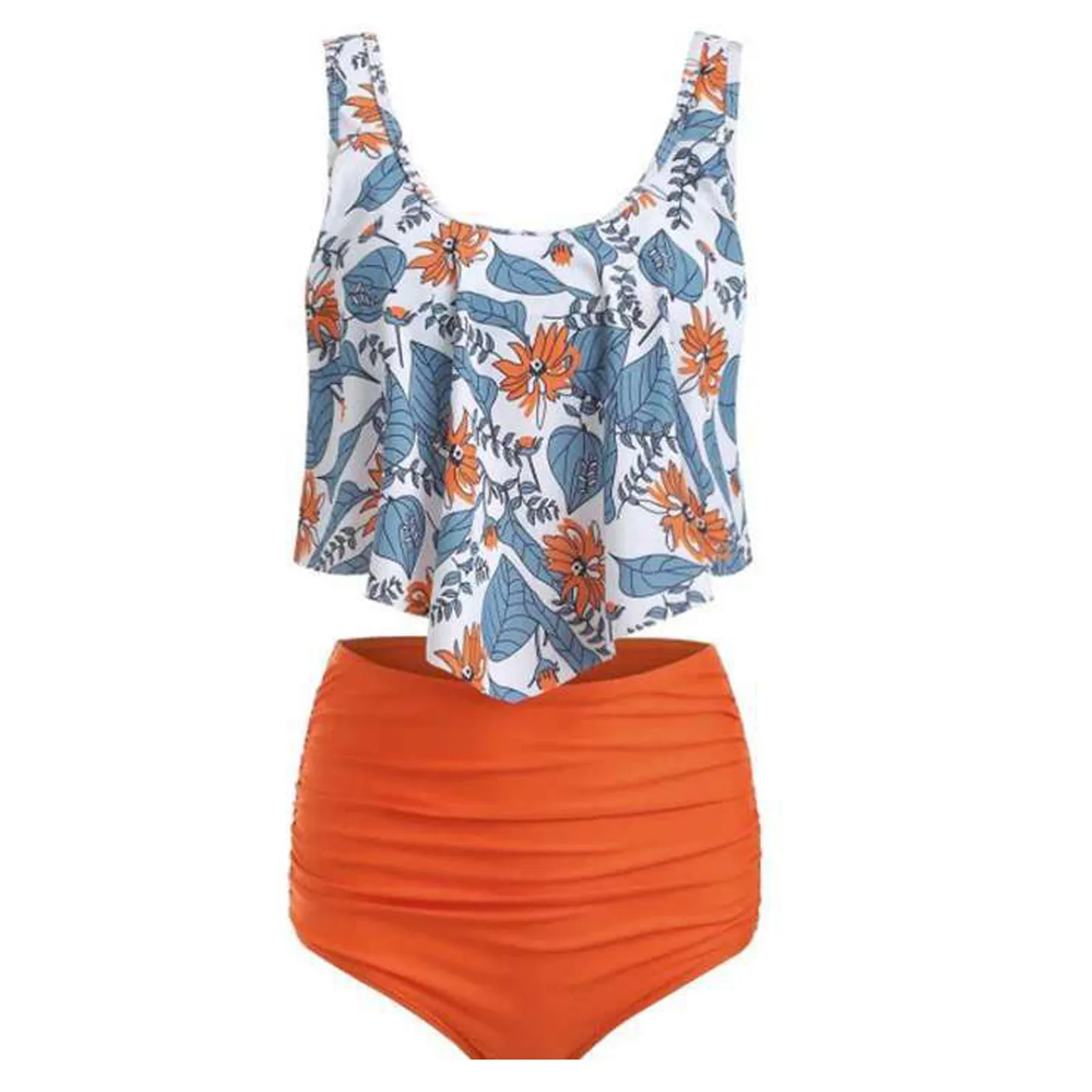 Женские раздельные комплекты из двух предметов с цветочным принтом женская