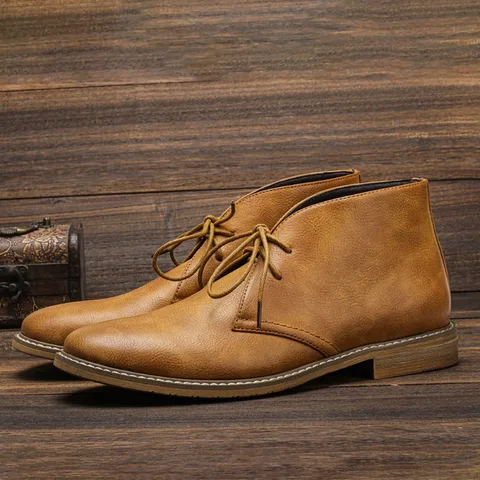 Мужская обувь ретро пустынные ботильоны открытый заостренный носок Челси мужские ботинки плюшевые мужские ботинки