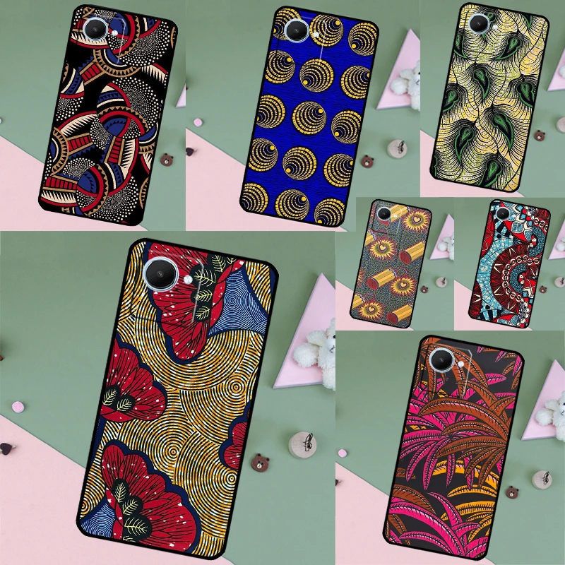 Африканский восковой принт для Realme 9 10 11 Pro Plus GT Neo 5 2T 3T C11 C15 C25s C21Y C30 C31 C33 C35 C53 C55