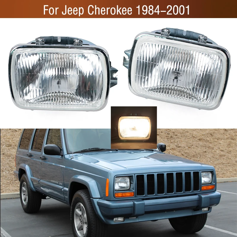 

For Jeep Cherokee 1984-2001 Car Front Headlamp Headlight Fog Lamp Light Halogen