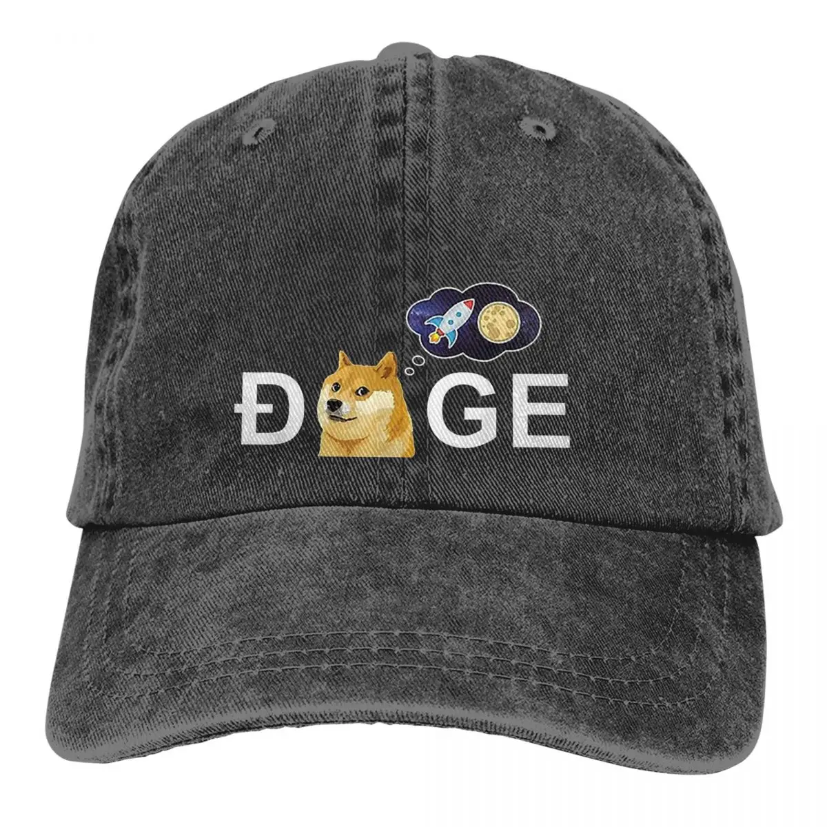 

Bitcoin Art Multicolor Hat Peaked Women's Cap Dogecoin Doge HODL To The Moon Crypto Meme Personalized Visor Protection Hats