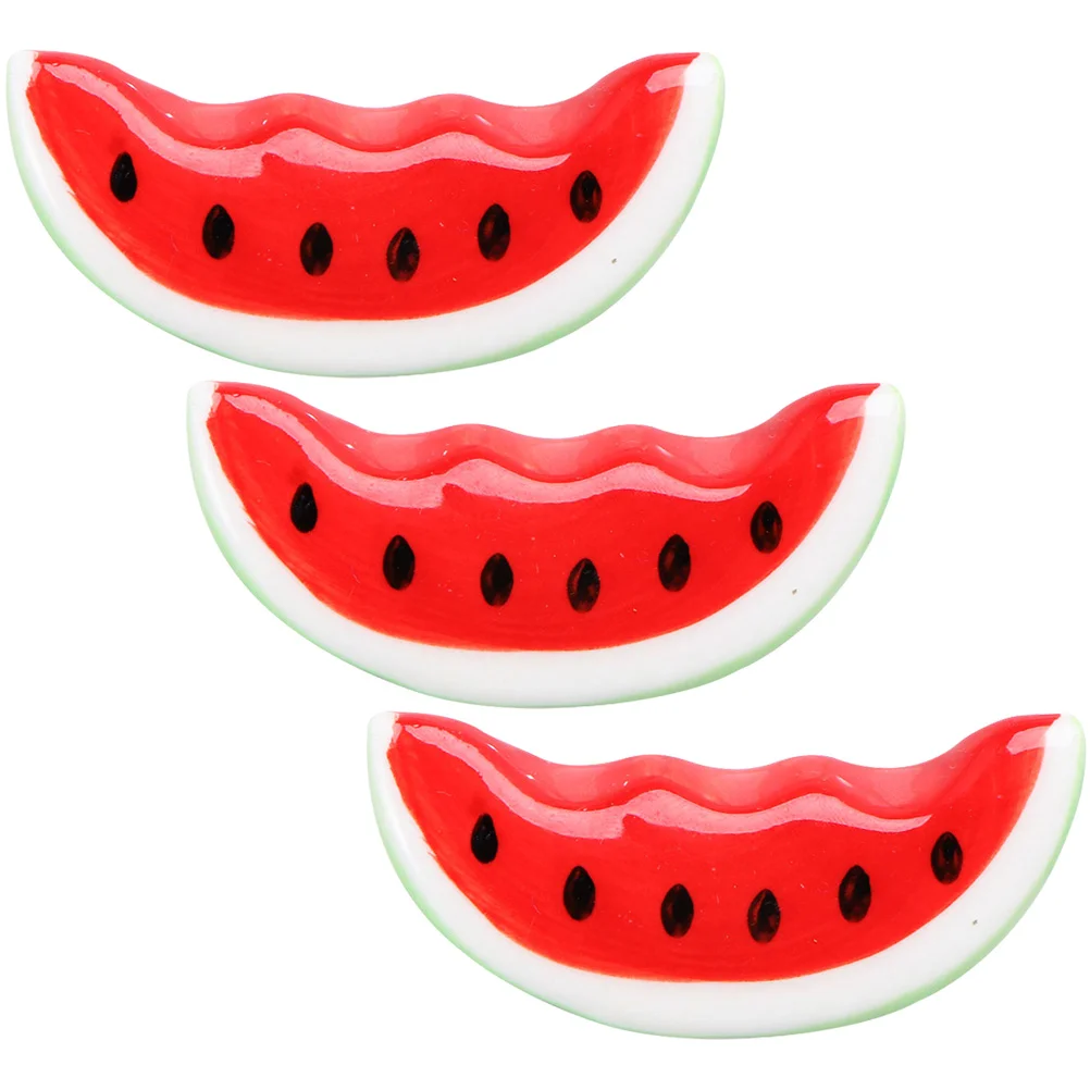 

3 Pcs Ceramic Chopstick Holder Cutlery Holder Cute Chopstick Holder Watermelon Ceramic Chopstick Rest