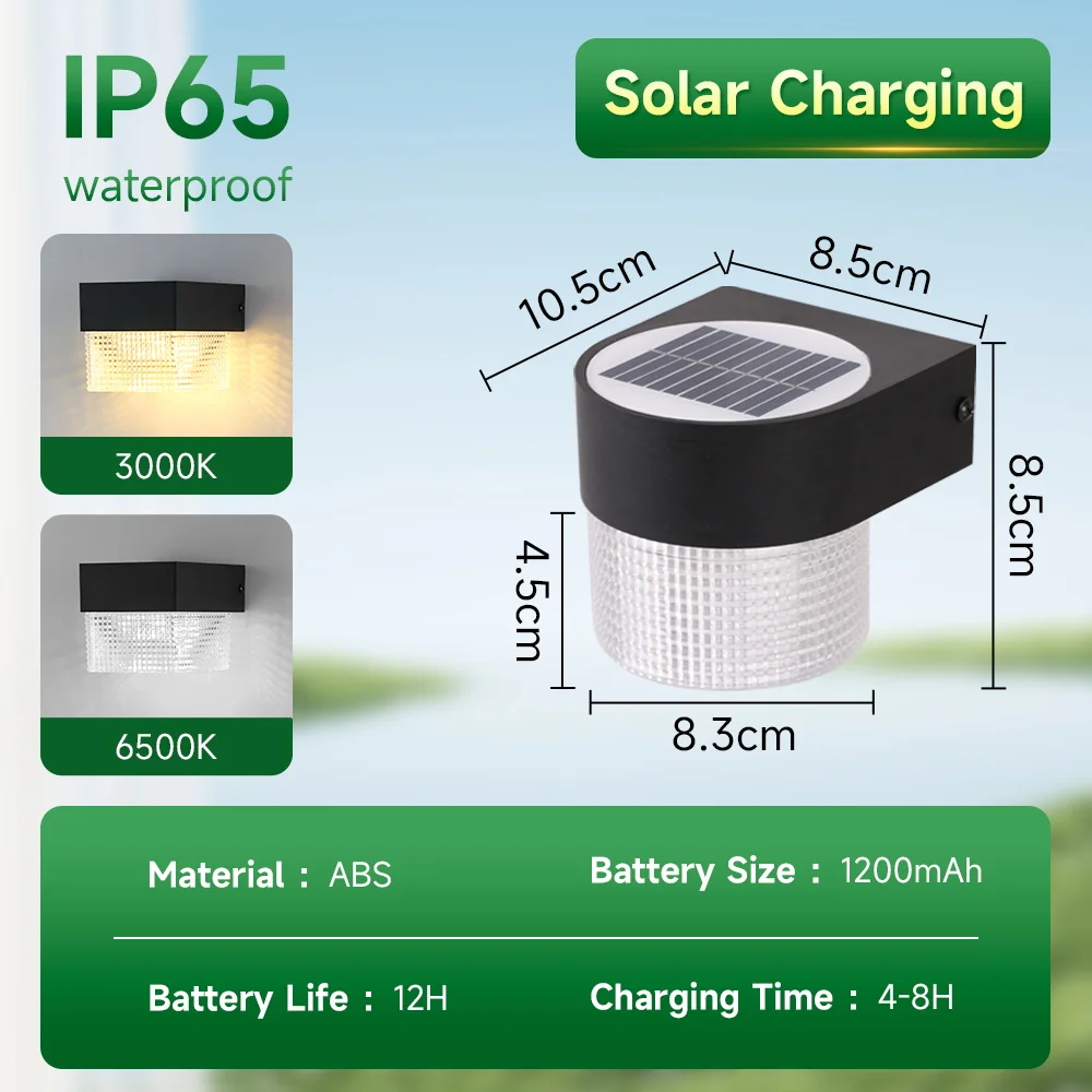

Солнечная светодиодная настенная двухцветная лампа, уличные солнечные фонари, уличный сад, Luminou, водонепроницаемая фасадная лампа для патио, балкона, наружная стена