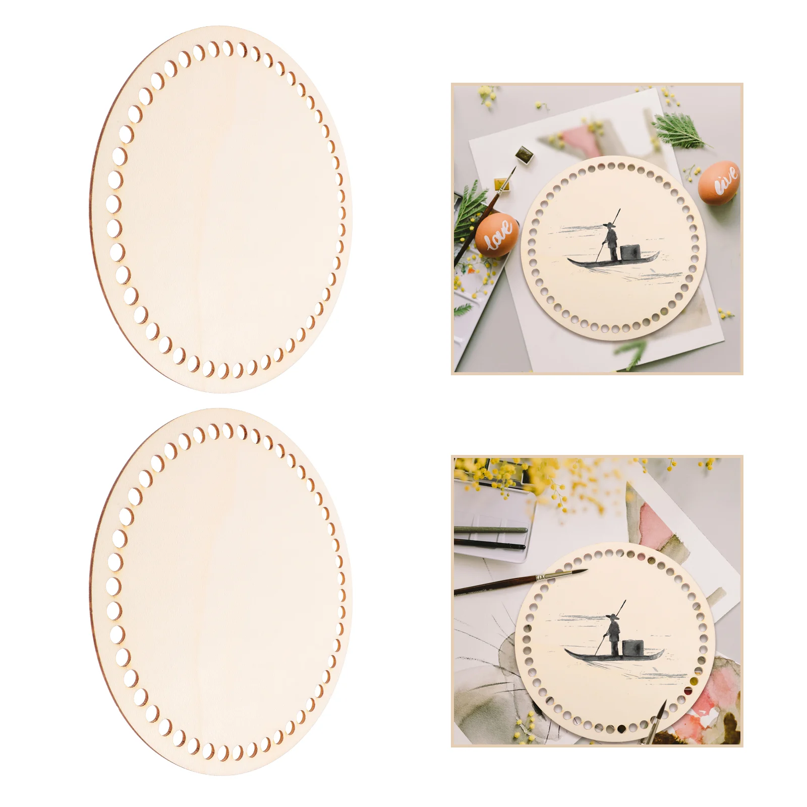 

Basket Bottom Crochet Base Wooden Shaper Blank Wood Bottoms Diy Weaving Purse Circle Supplies Round Knitting Yarn Storage Making