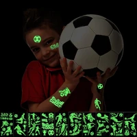 110pcs childrens sports football luminous tattoo face paste temporary kids toys world cup waterproof luminous tattoo stickers
