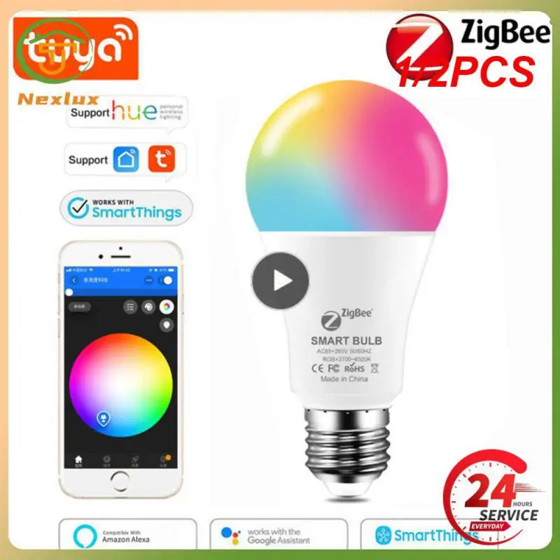 

Лампа Tuya Zigbee Бытовая с регулируемой яркостью, E27, 12/15/18 Вт, 1/2 шт.