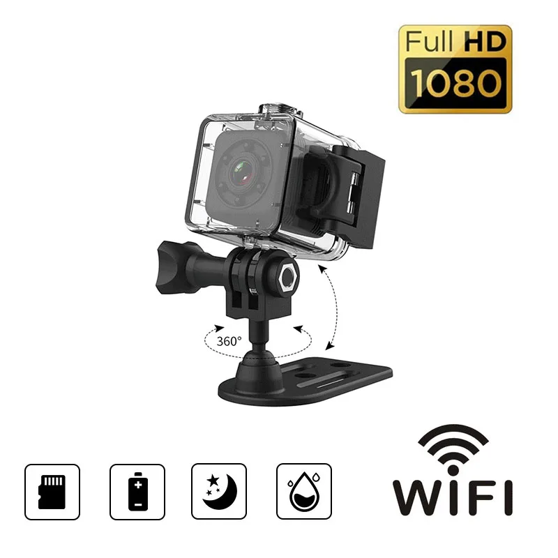 1080P SQ29 мини-камера espia ip cam Wifi дистанционное управление ночное видение свет
