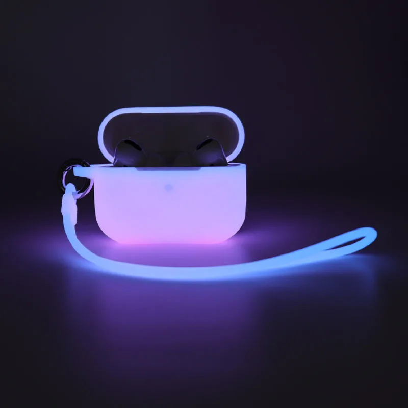 

Luminous Silicone Case for Apple AirPods Pro Thickness Protective Shell for Air Pods Earphone Accessories with Rope