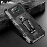 rambone shockproof protection phone case for xiaomi poco m3 x3 f3 x3nfc x3pro back clip car holder luxury cover for xiaomi m4pro