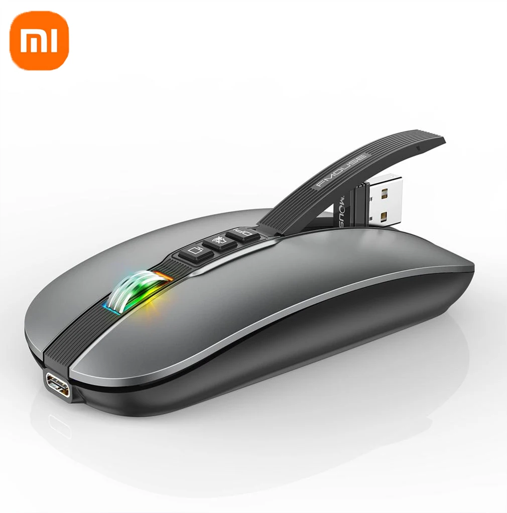 Мышь беспроводная Xiaomi, совместимая с Bluetooth, USB, 2,4 ГГц, 2400DPI