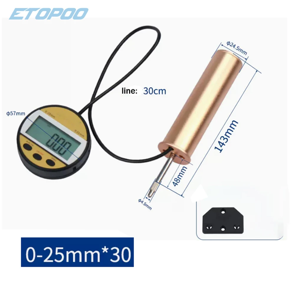 

ETOPOO цифровой индикатор циферблата 0,01 мм электронный цифровой индикатор 0-10 мм/0-25 мм измерительные инструменты
