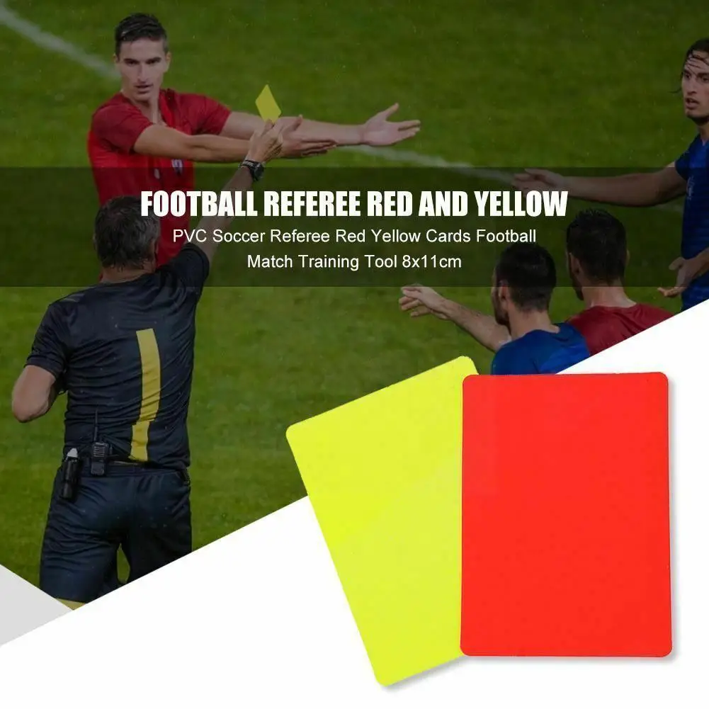 Sports Team Soccer Referee Red and Yellow Card Official Players Recording Match Foul Football Card Coach B6J3