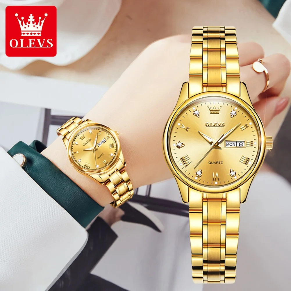 

Watch Original Women's Watch Rose Gold Fashion Casual Quartz Analog Waterproof Watch for Women Bracelet Necklace