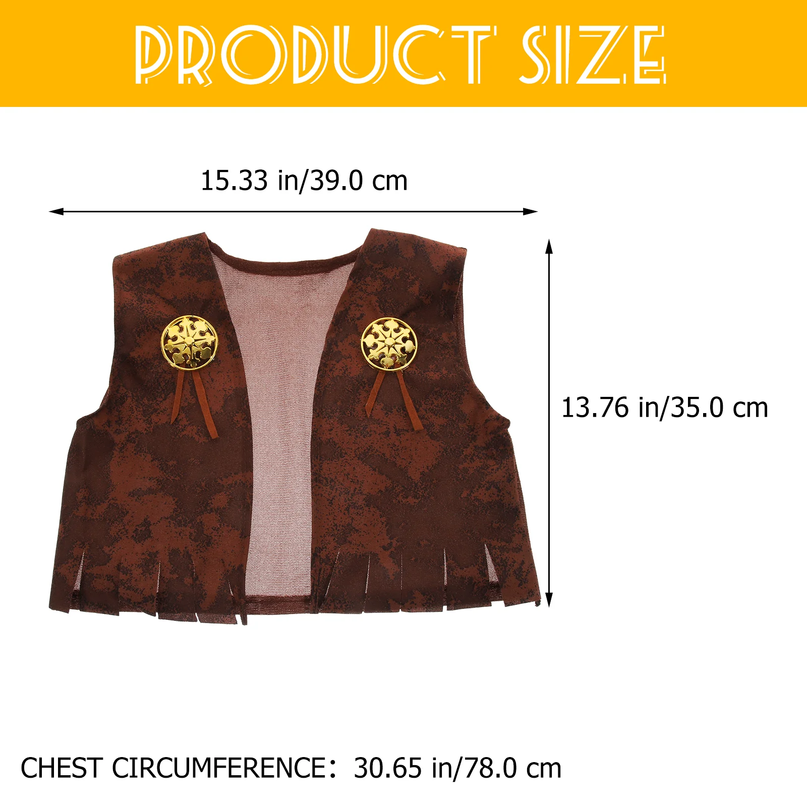 

Kids Costume Fancy Dress Outfit Western Vest Party Favor