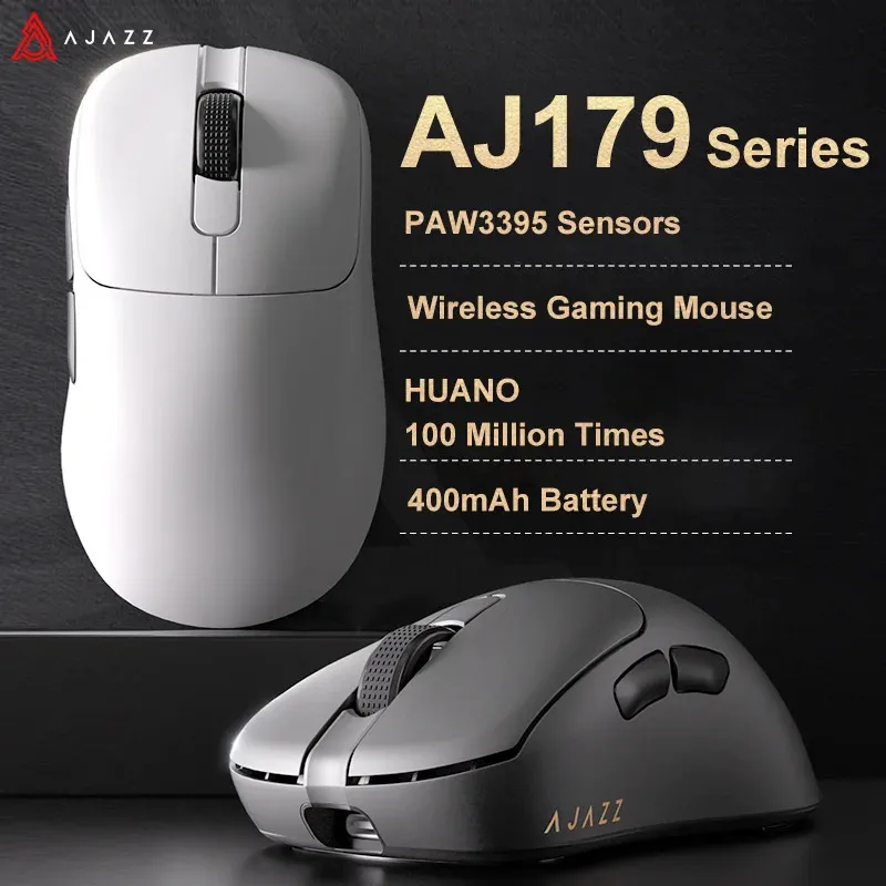 Фото AJAZZ AJ179 PRO PAW3395 Беспроводная игровая мышь 2,4G/проводная/BT Легкая эргономичная с магнитной зарядной базой для киберспортивного геймера №1