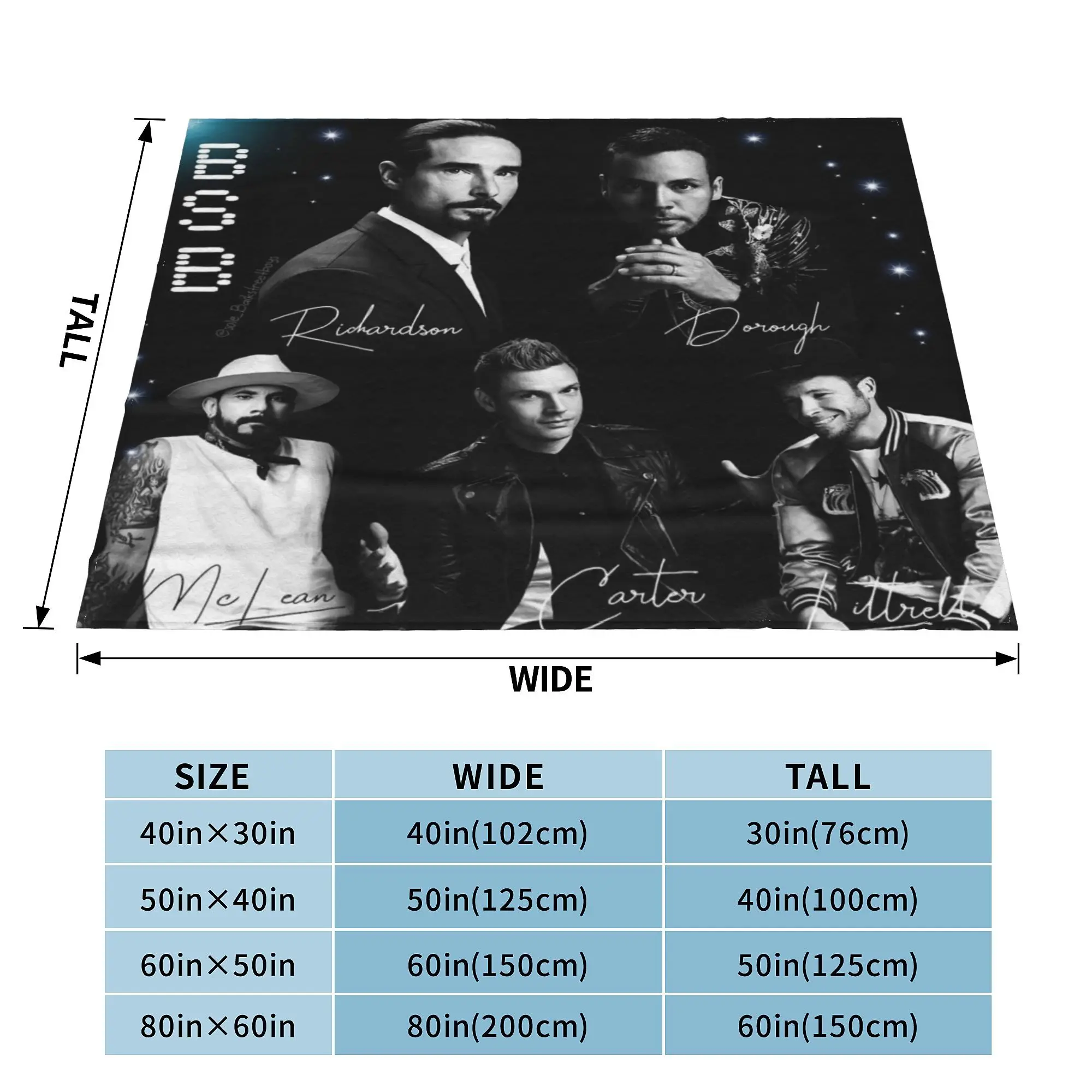 Музыкальные одеяла Backstreet Boys Bsb Band многофункциональные легкие тонкие с флисовым
