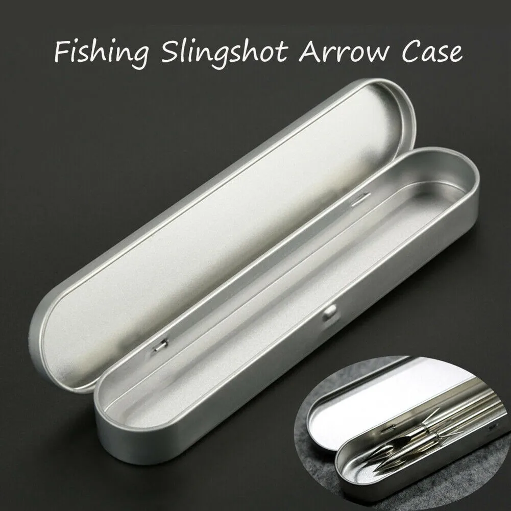 

1PCS Silver Metal Fishing Darts Case Fish Dart Arrow Box Fishing Arrow Heads Broadheads Box Aluminum Outdoor Accessories