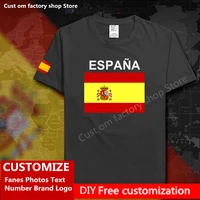 spain espana t shirt custom jersey fans diy name number brand logo tshirt high street fashion hip hop loose casual t shirt