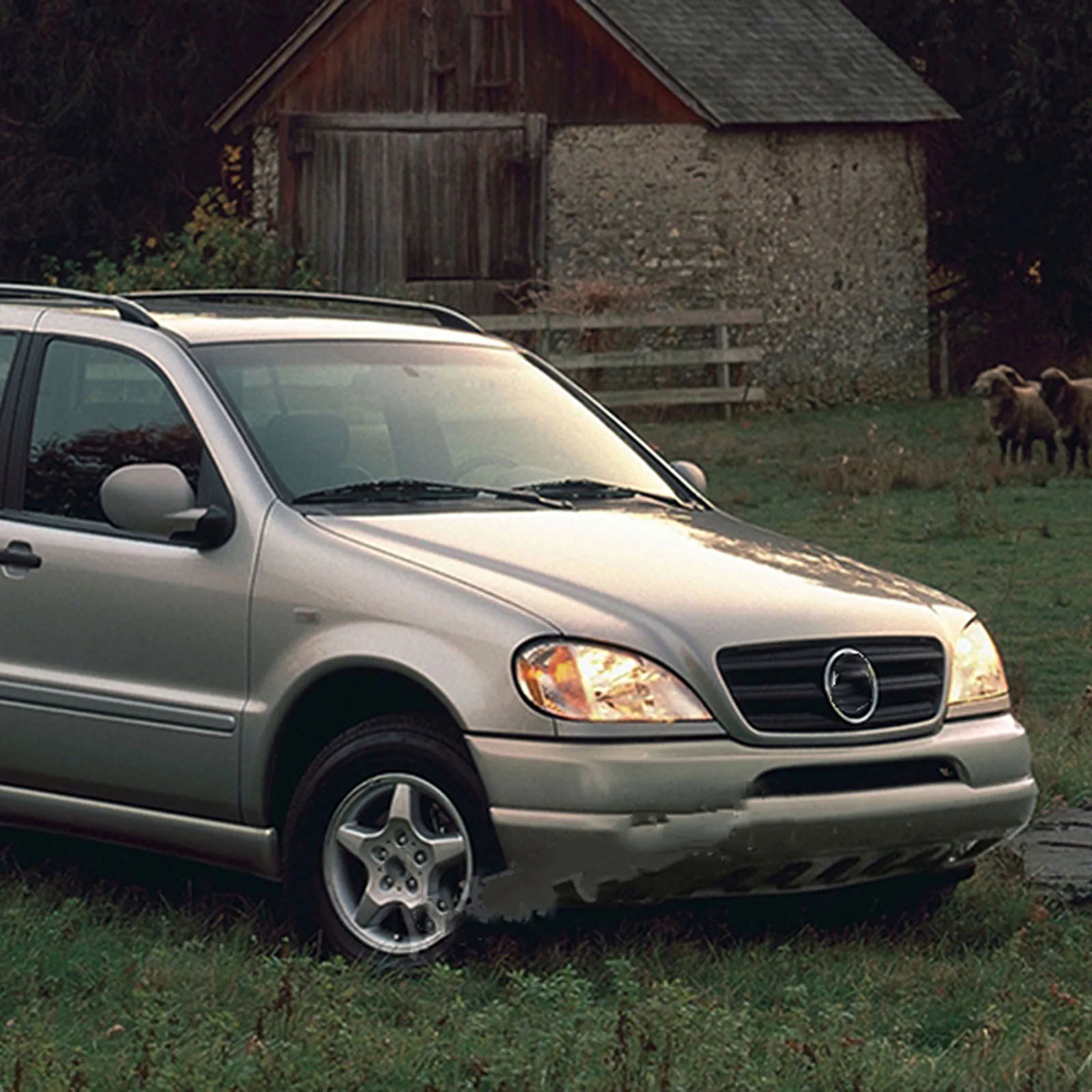 Передняя решетка бампер сетчатая капота с сеткой для насекомых Mercedes Benz ML Class W163