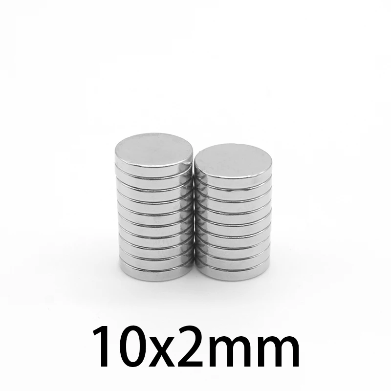 

10-800 Pcs 10x2 Neodymium Magnet 10mm x 2mm N35 NdFeB Round Super Powerful Strong Permanent Magnetic 10mm*2mm imanes Disc 10*2mm