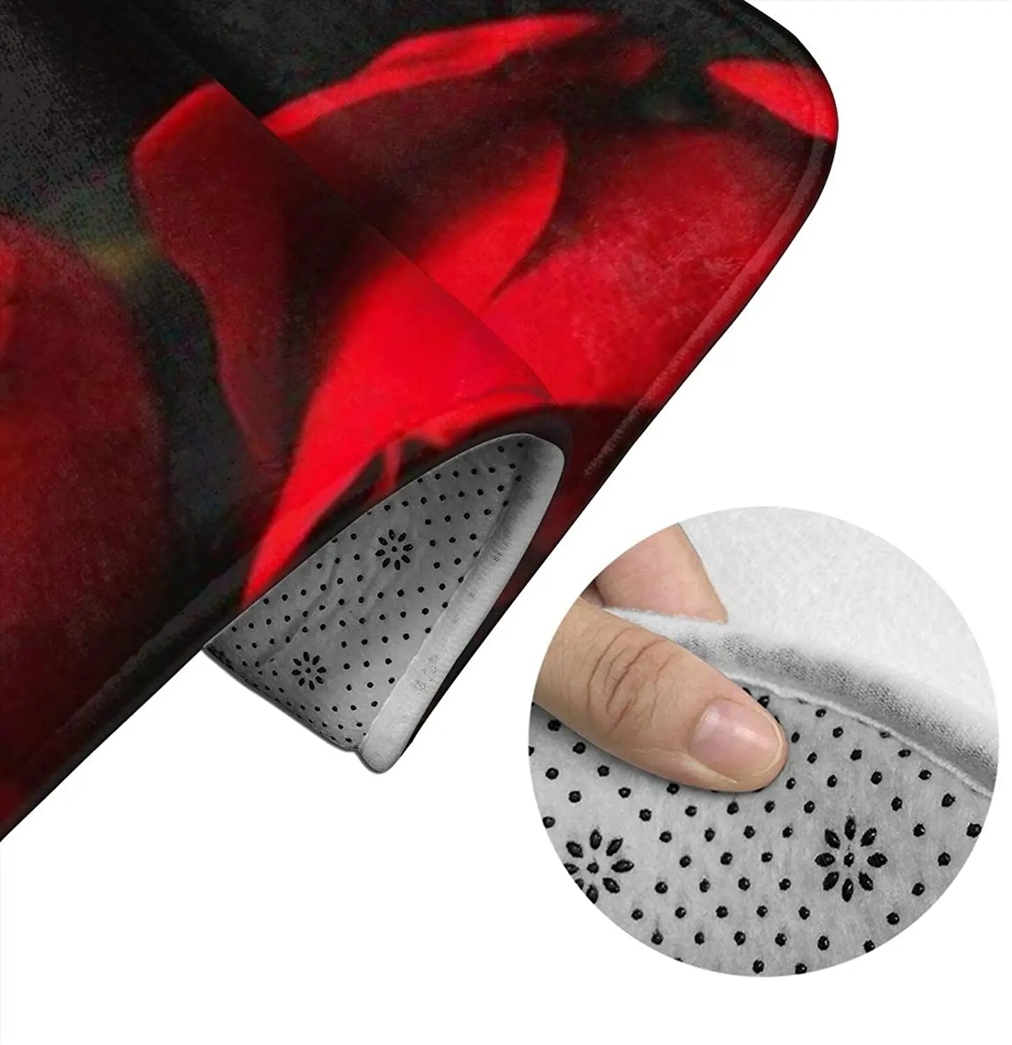 

Rose Bathroom Mat Sets 3 Piece Set Rugs Memory Foam Mat Set Toilet Seat Cover Bath Mat Lid Cover