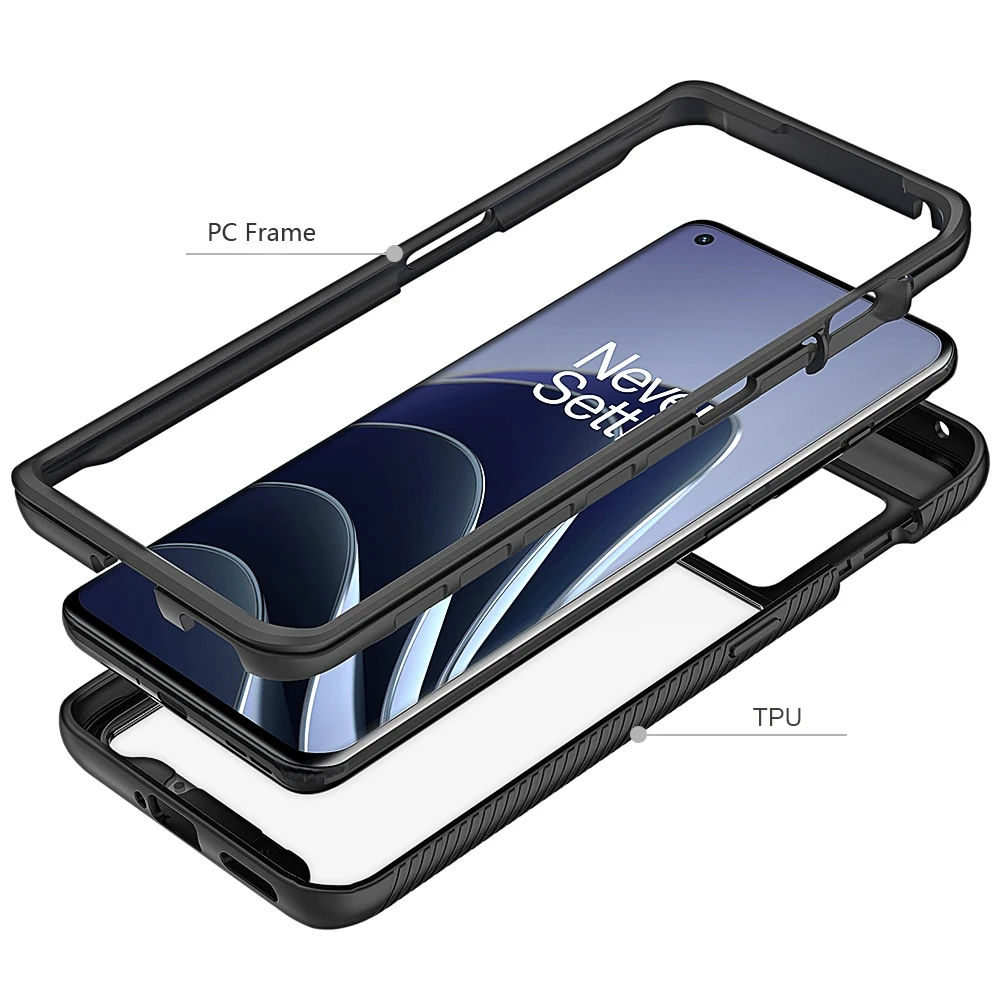 Гибридный полноразмерный армированный чехол для OnePlus 10 Pro N20 5G противоударный