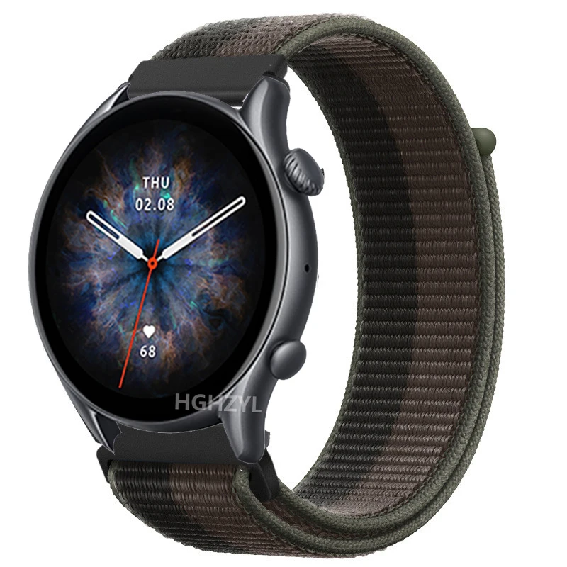 Nylon Loop band For Amazfit GTR3 pro/2e/stratos 2 3 Pace Sport belt Bracelet GTR 42mm/47mm Wristband Bracelet Replace strap