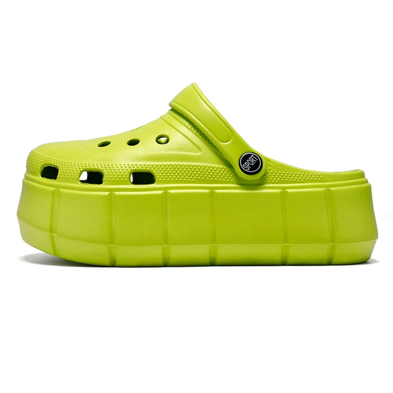 6CM Thick Sole Hollowed-out Outdoor Clogs Women Sandals Women Slippers Summer Beach Sandals For Girls Summer Fashion Simple Shoe