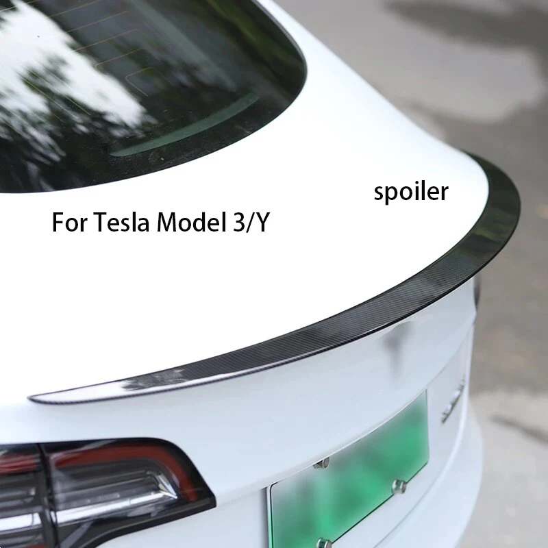 

For Tesla Model Y/3 2017-2020 2021 Rear Trunk Lip Carbon Fiber ABS Wing Spoiler Rear Trunk Spoiler Car Styling Decor Accessories
