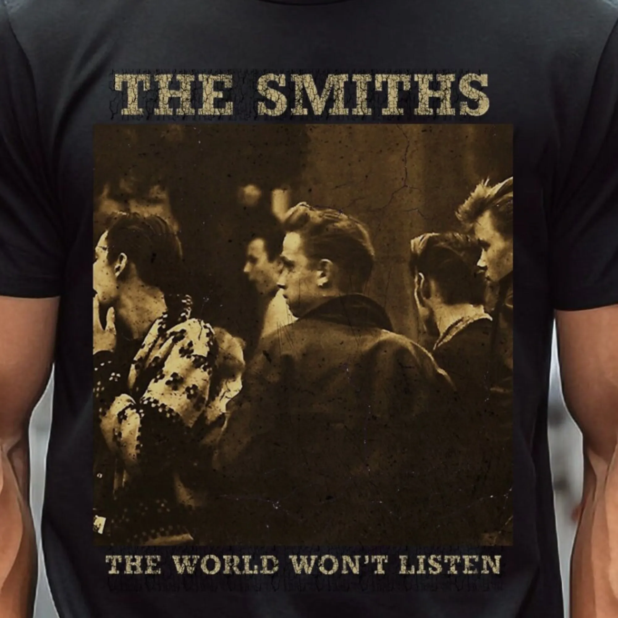 Футболка The Smiths World wonnot Listen Ретро стиль 1920-х годов винтажная эстетика Morrissey