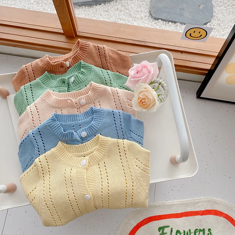 

Spring Autumn kids sweaters candy color girls soft casual knitted cardigans boys fashion 5 colors sweaters