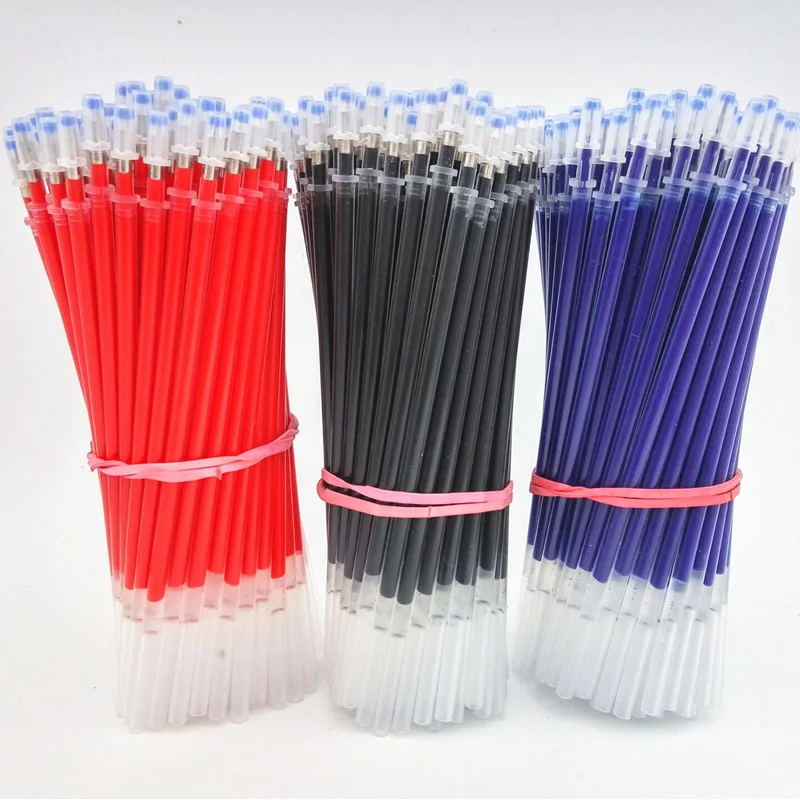 20PCS/set of Gel pen Refills 0.5mm Black Blue Red Ink Refill School Office Stationery Writing Supplies