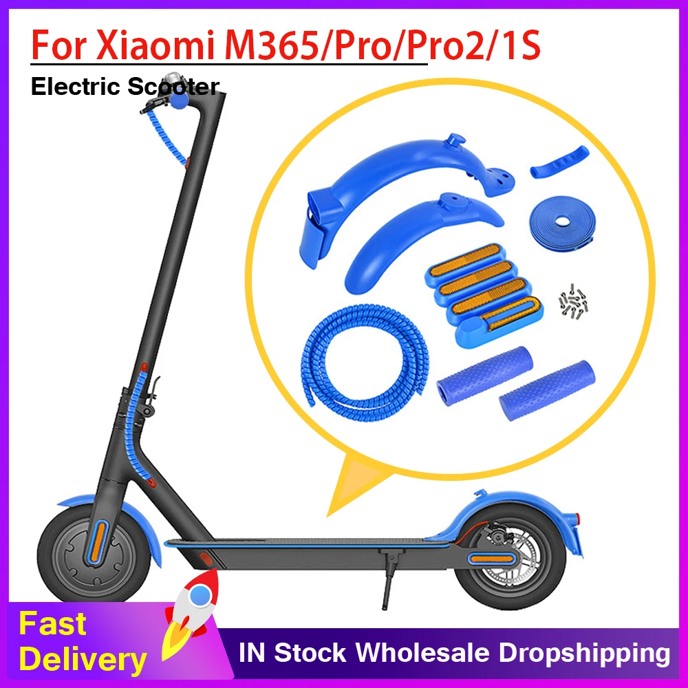 

Rear Mudguard Modification 7 Set Electric Scooter for Xiaomi M365/Pro/Pro2 Fender Wheel Cover Protector Line Tube Winding Tubes