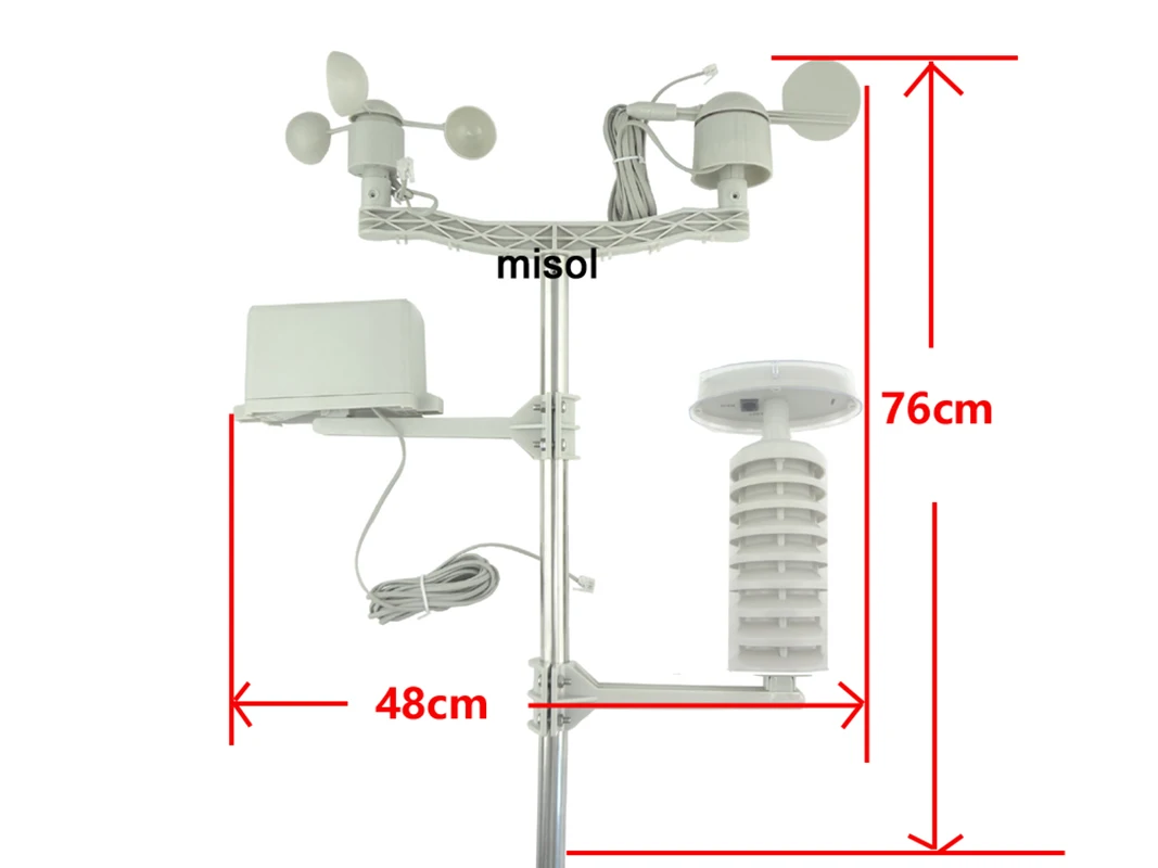 

1 set of Spare part (outdoor unit) for Professional Wireless Weather Station with small solar panel