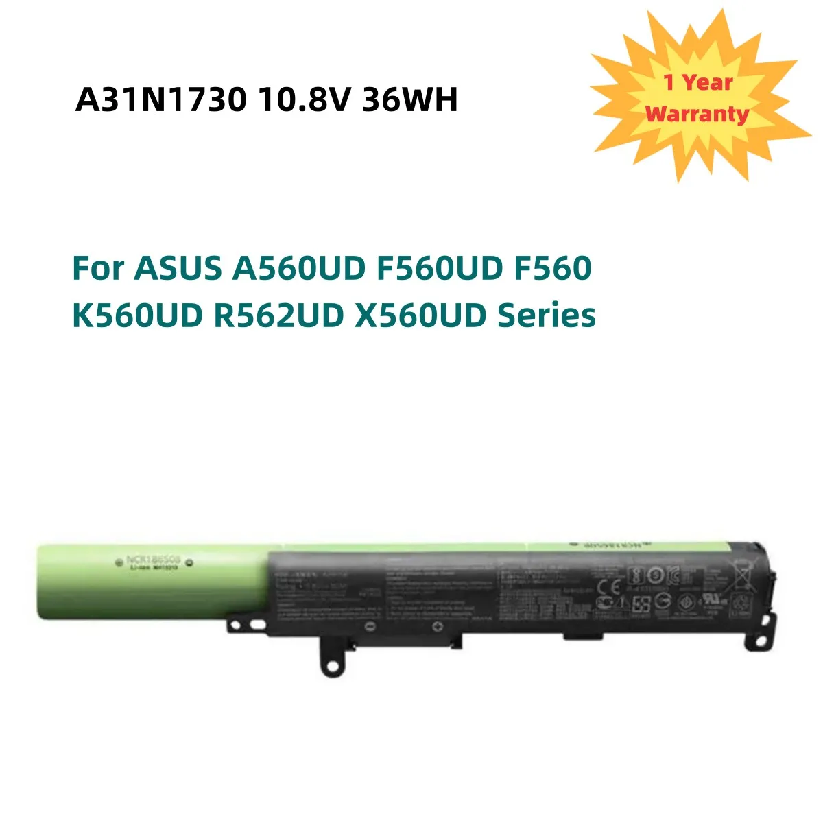 A31N1730 Аккумулятор для ноутбука ASUS A560UD F560UD F560 K560UD R562UD X560UD серии 0 10 8 В 36 Втч
