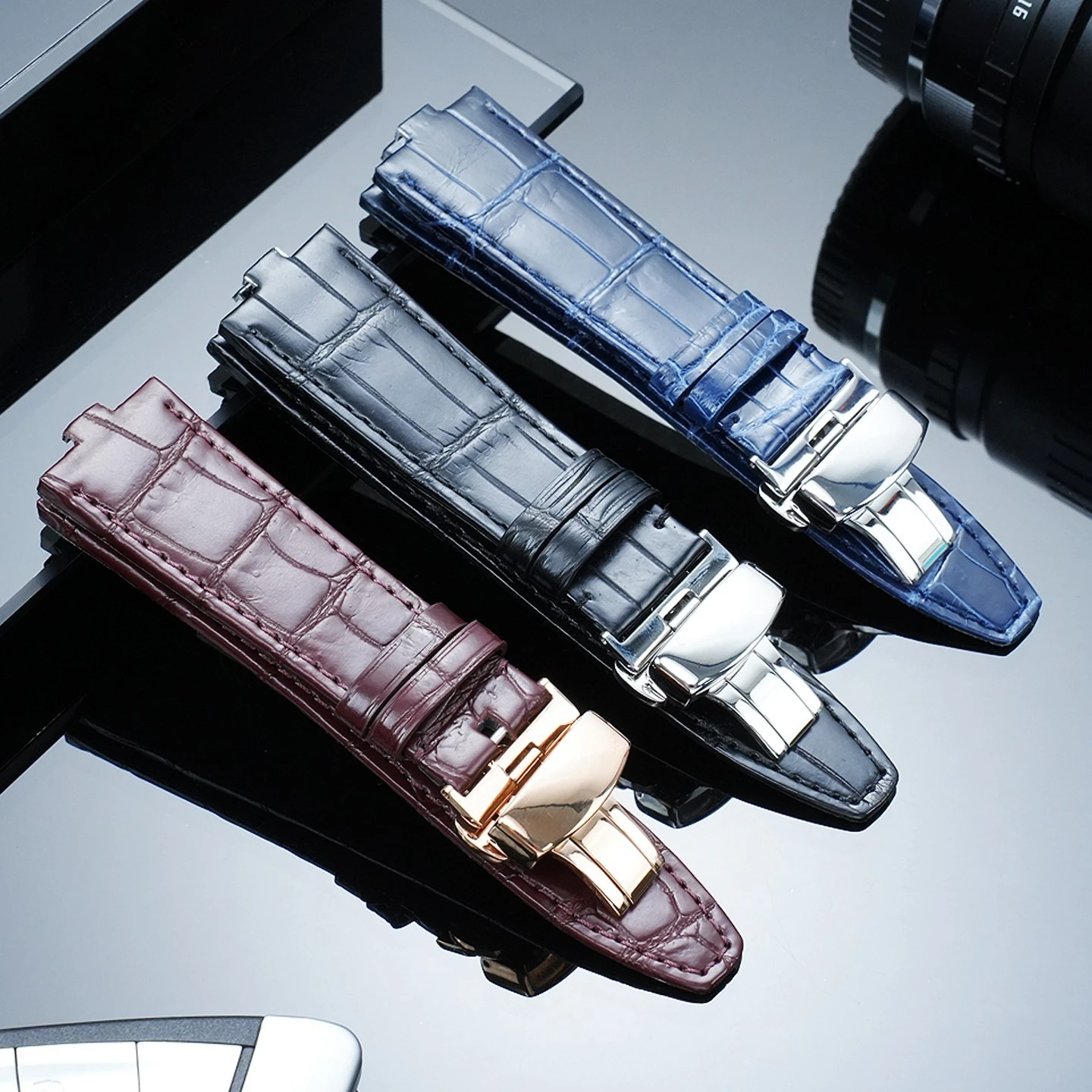 Фото Подходит для серий Vacheron Constantin 4300V, 4500V, 5500V, мягкий ремешок из крокодиловой кожи, аксессуары для часов из натуральной кожи. №2