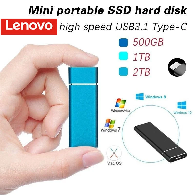 

Высокоскоростной твердотельный Накопитель SSD для мобильных устройств, 8 ТБ, 1 ТБ, жесткий диск для ноутбука, USB 3,1, Твердотельный накопитель