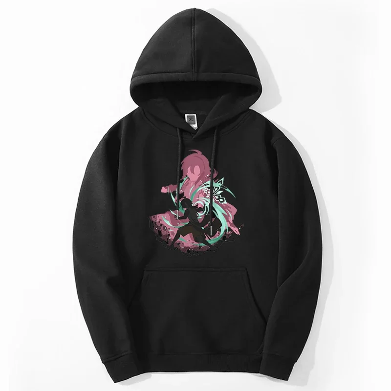 Толстовка с капюшоном Genshin Impact оверсайз повседневный свитшот длинным рукавом