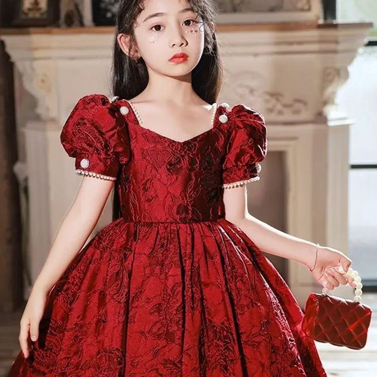 

Детское платье с цветочным принтом, для девочек