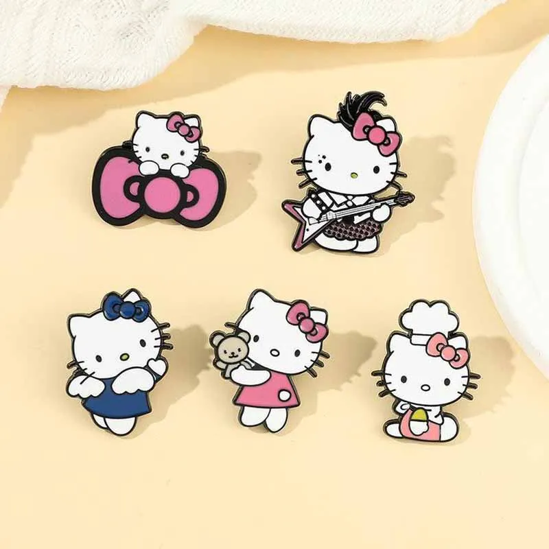 

Kawaii Hellokittys Pochacco Cute Cartoon Badge Perfect for Shirts Backpacks Hats Kids Pin Accessories Plush Animal Friends Gifts