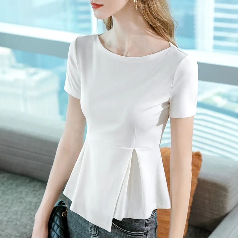 

Short sleeve t-shirt women's summer 2022 new women's top White