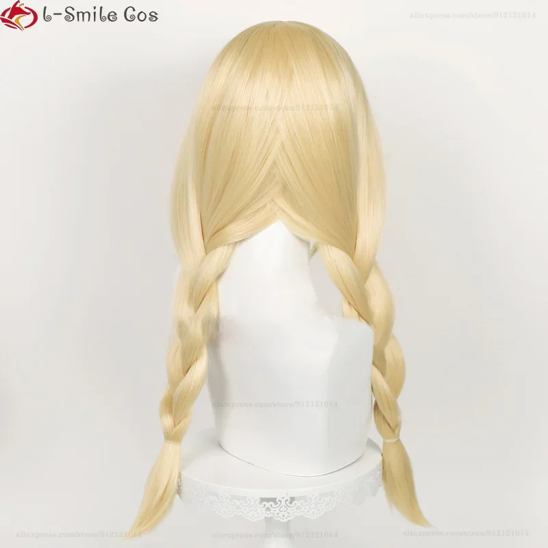 Парик для косплея аниме Paripi Koumei Tsukimi Eiko 65 см длинные золотисто-желтые смелые