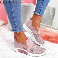 women casual shoes spring crystal solid female mesh sneakers casual flat shoes women flats ladies sport shoes white