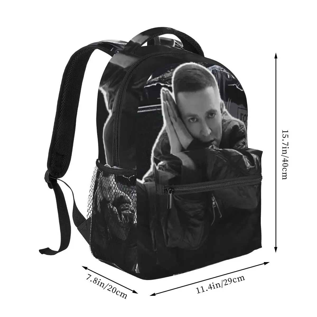 Фото Модный рюкзак Rapper Oxxxymiron, хит продаж, вместительный рюкзак для детей, школьная сумка, сумки через плечо для мужчин и женщин №2