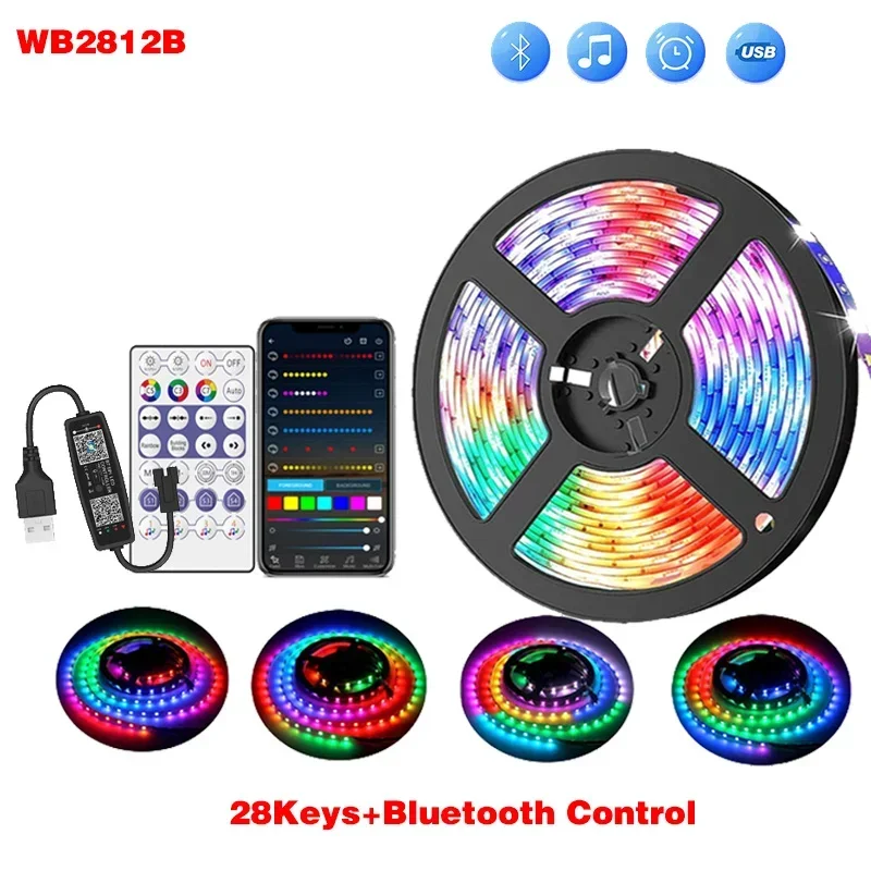 

RGBIC Светодиодная лента WS2812B 5050SMD для декора комнаты