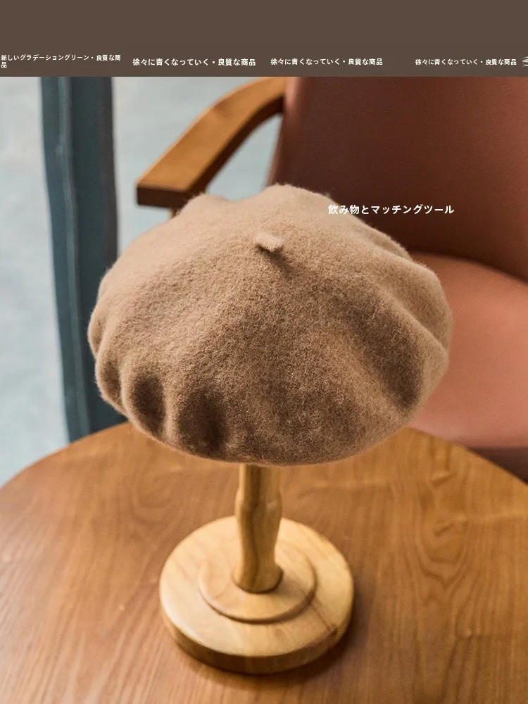 Самоудерживание! Однотонный флисовый берет женский осенне-зимний универсальный